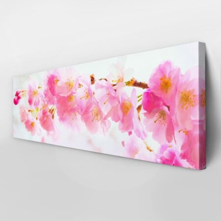 Πίνακας Πανοραμικός σε καμβά SAKURA BRANCH PINK CHERRY - Ανθη Δεντρων Sticky 3