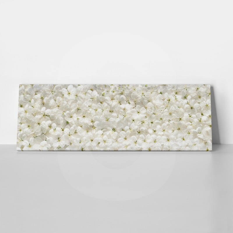 Πίνακας Πανοραμικός σε καμβά WHITE CHERRY FLOWERS