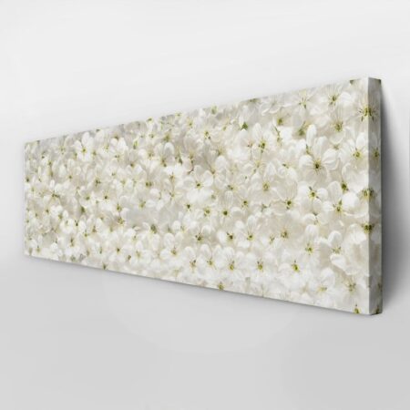 Πίνακας Πανοραμικός σε καμβά WHITE CHERRY FLOWERS - Ανθη Δεντρων Sticky 3