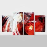 Τετράπτυχος ABSTRACT RED-WHITE