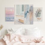 Τετράπτυχος Πινακας σε καμβά BEAUTY IN PASTEL COLORS