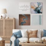 Τετράπτυχο σετ τετράγωνοι πίνακες INHALE EXHALE