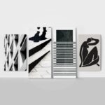 Τετράπτυχος Πινακας σε καμβά MINIMALIST HIGH CONTRAST
