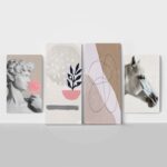 Τετράπτυχος Πινακας σε καμβά MODERN BOHO COMPOSITION
