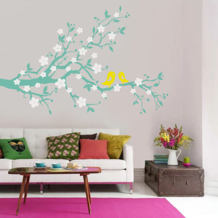 Αυτοκόλλητο τοίχου CHERRY FLOWERS - Floral - Λουλουδια Sticky 1