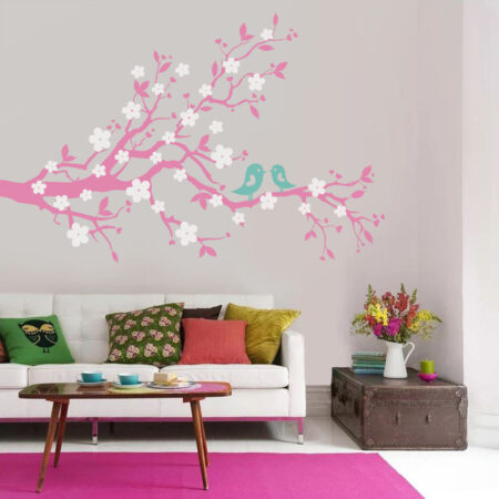 Αυτοκόλλητο τοίχου CHERRY FLOWERS - Floral - Λουλουδια Sticky 3
