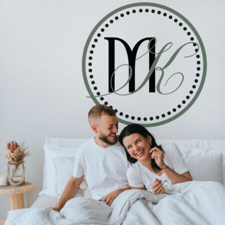 Αυτοκόλλητο τοίχου COUPLE 2 - Μονογράμματα Sticky 2