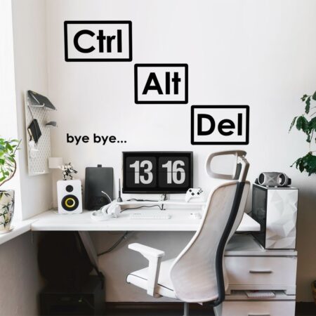 Αυτοκόλλητο τοίχου CTRL ALT DEL - Φράσεις και Γράμματα