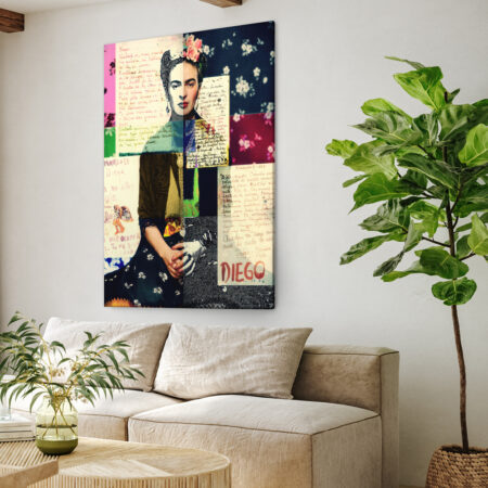 Πίνακας σε καμβά FRIDA LOVE LETTERS - Frida Kahlo