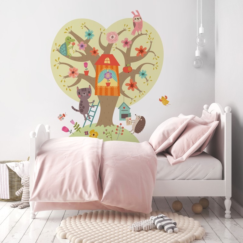 Aυτοκόλλητο τοίχου FUNNY ANIMALS TREE AND CHARACTERS