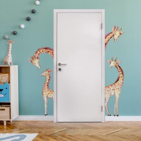 Αυτοκόλλητο τοίχου GIRAFFE DOOR - Βρεφικα & Παιδικά