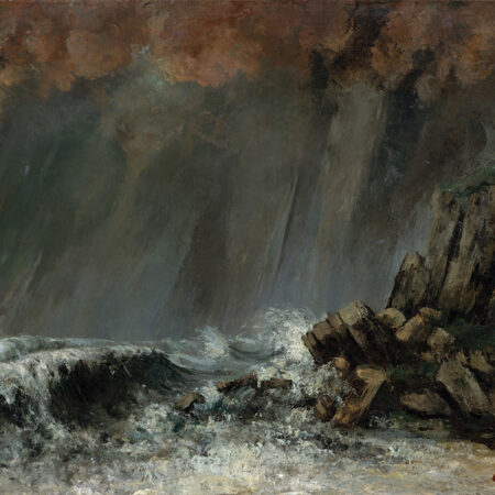 Πινακας σε καμβά GUSTAVE COURBET - MARINE THE WATERSPOUT - Gustave Courbet Sticky 5