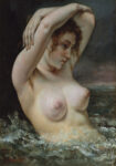 Πινακας σε καμβά GUSTAVE COURBET - THE WOMAN IN THE WAVES