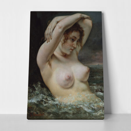 Πινακας σε καμβά GUSTAVE COURBET - THE WOMAN IN THE WAVES - Gustave Courbet Sticky 1