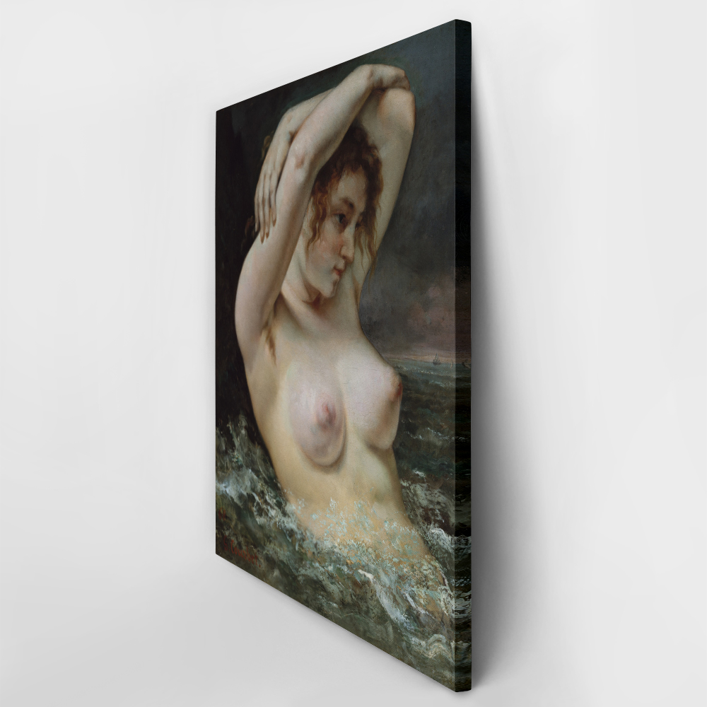 Πινακας σε καμβά GUSTAVE COURBET - THE WOMAN IN THE WAVES