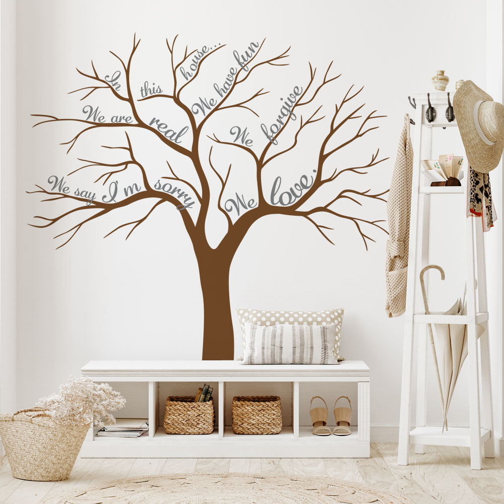 Αυτοκόλλητο τοίχου HOUSE RULES TREE
