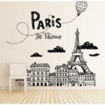 Αυτοκόλλητο τοίχου JE T'AIME PARIS
