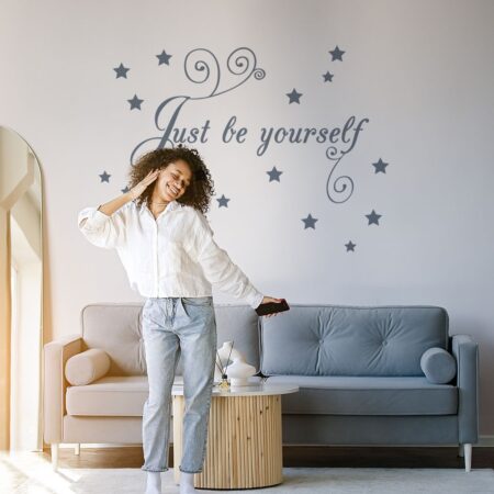 Aυτοκόλλητο τοίχου JUST BE YOURSELF - Φράσεις και Γράμματα