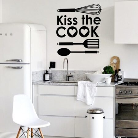 Aυτοκόλλητο τοίχου KISS THE COOK - Κουζίνα