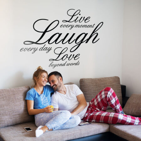 Αυτοκόλλητο τοίχου LIVE LAUGH LOVE - Φράσεις και Γράμματα