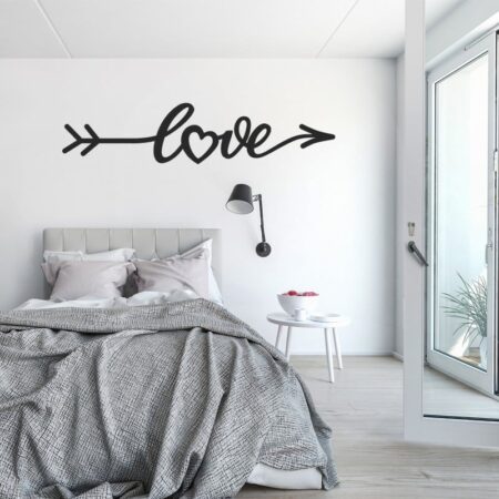 Aυτοκόλλητο τοίχου LOVE LETTERING IN FORM ARROW - Φράσεις και Γράμματα