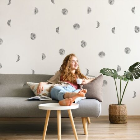 Αυτοκόλλητο τοίχου MOON PHASES WATERCOLOR - Mini Sticker sets