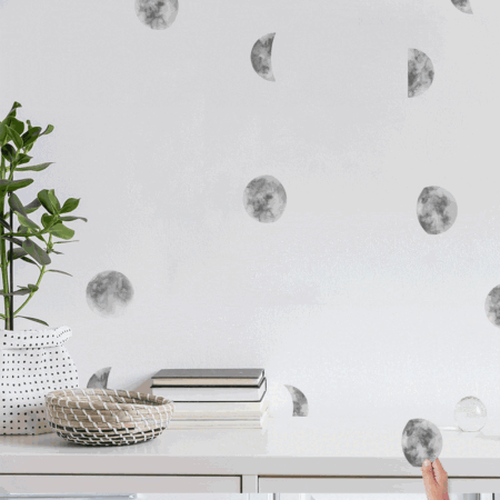 Αυτοκόλλητο τοίχου MOON PHASES WATERCOLOR - Mini Sticker sets Sticky 1