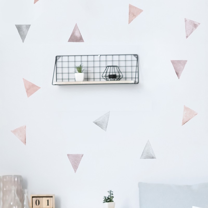 Αυτοκόλλητο τοίχου PAINTED WATERCOLOR TRIANGLES