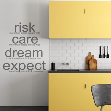 Αυτοκόλλητο τοίχου RISK CARE - Φράσεις και Γράμματα