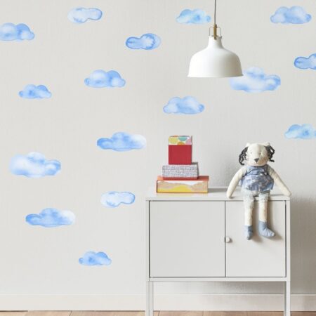 Αυτοκόλλητο τοίχου WATERCOLOR CLOUDS - Mini Sticker sets Sticky 1