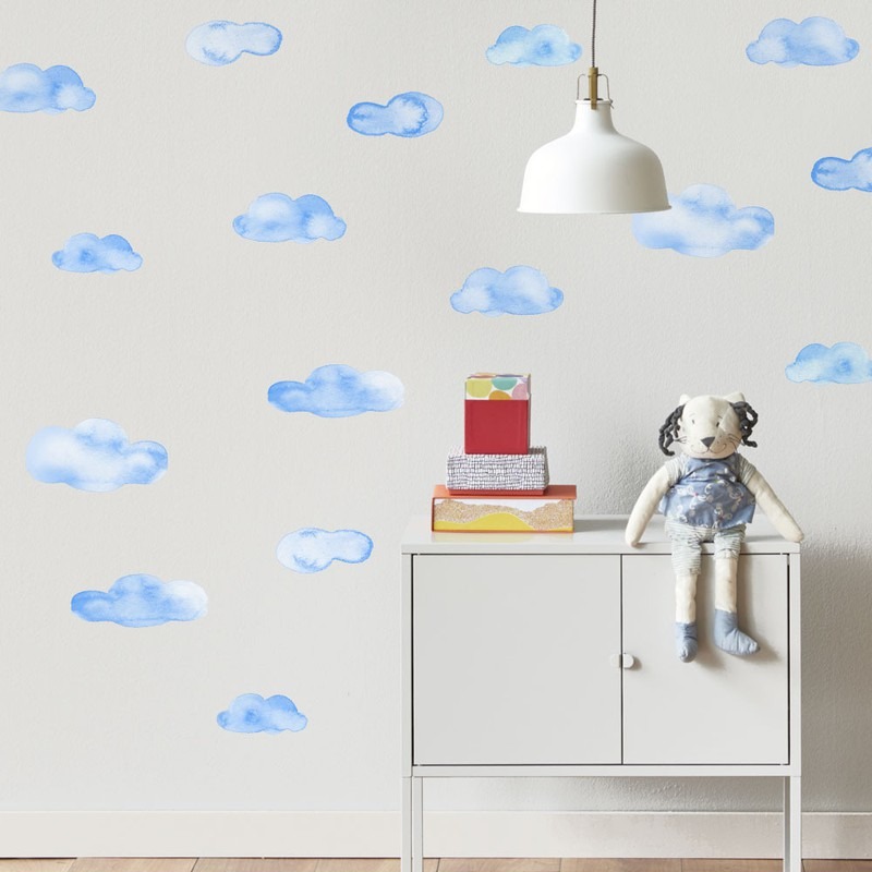 Αυτοκόλλητο τοίχου WATERCOLOR CLOUDS