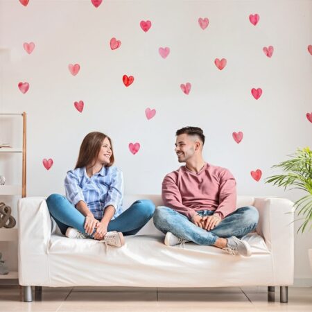 Αυτοκόλλητο τοίχου WATERCOLOR HEARTS - Mini Sticker sets Sticky 1