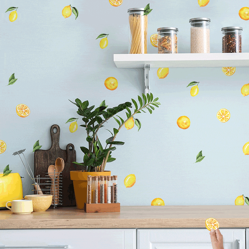 Αυτοκόλλητο τοίχου WATERCOLOR LEMONS