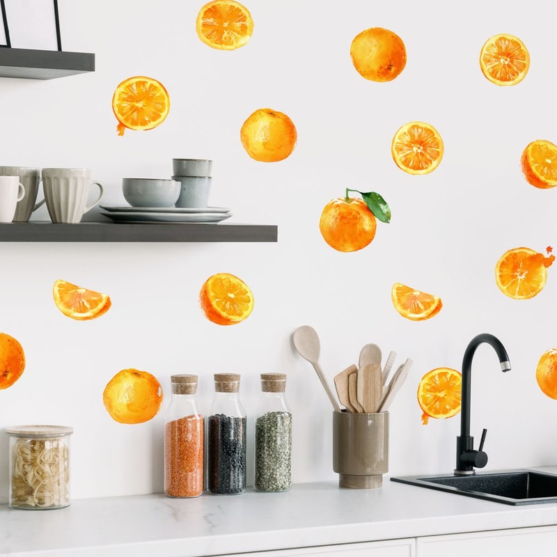 Αυτοκόλλητο τοίχου WATERCOLOR ORANGES