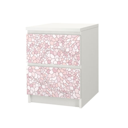 Αυτοκόλλητο Συρταριέρας ABSTRACT PINK FLOWERS - Αυτοκολλητα επιπλων Sticky 1