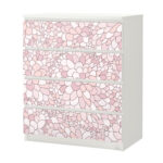 Αυτοκόλλητο Συρταριέρας ABSTRACT PINK FLOWERS