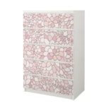 Αυτοκόλλητο Συρταριέρας ABSTRACT PINK FLOWERS