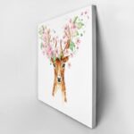 Πίνακας σε καμβά BEAUTIFUL DEER SPRING FLOWERS