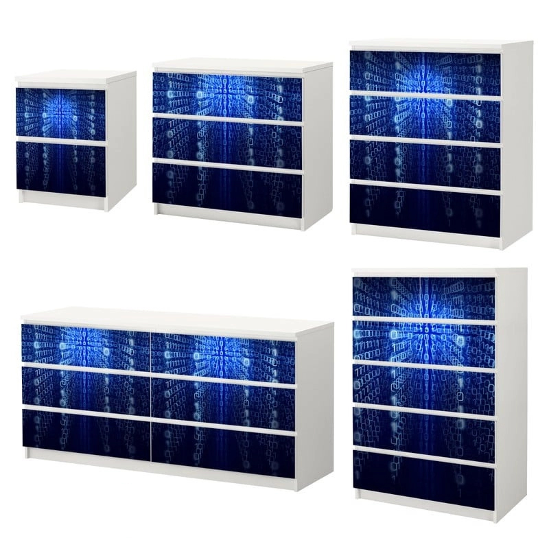 Αυτοκόλλητο Συρταριέρας BINARY COMPUTER CODE