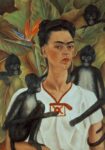 Πίνακας σε καμβά FRIDA KAHLO SELF PORTRAIT WITH MONKEYS