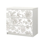 Αυτοκόλλητο Συρταριέρας GRAY VINTAGE FLOWERS