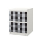 Αυτοκόλλητο Συρταριέρας GREY CHECKER