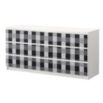 Αυτοκόλλητο Συρταριέρας GREY CHECKER