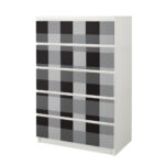 Αυτοκόλλητο Συρταριέρας GREY CHECKER