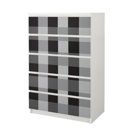 Αυτοκόλλητο Συρταριέρας GREY CHECKER - Αυτοκολλητα επιπλων Sticky 4