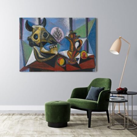 Πίνακας σε καμβά PICASSO - BULL SKULL