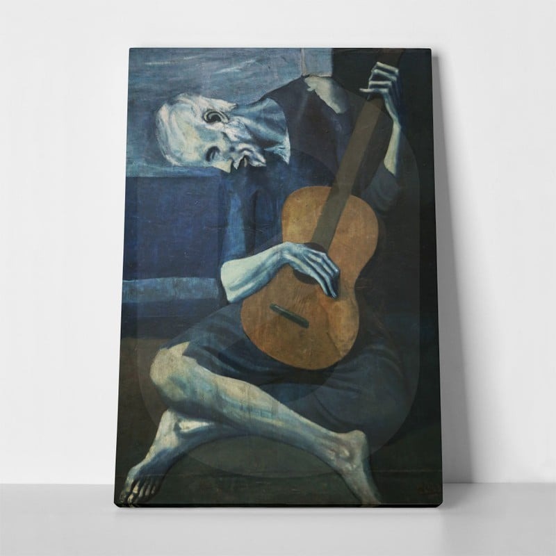 Πίνακας σε καμβά PICASSO - OLD GUITARIST