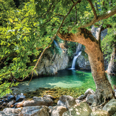 Πινακας σε καμβά SAMOTHRAKI VATHRES WATERFALLS GREECE - Πινακες σε καμβα Sticky 4