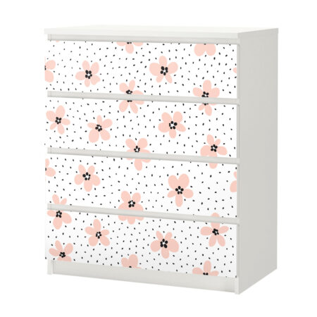 Αυτοκόλλητο Συρταριέρας SIMPLE SMALL FLOWERS - Αυτοκολλητα επιπλων Sticky 3