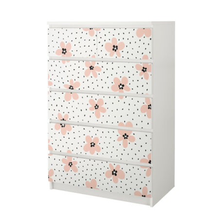 Αυτοκόλλητο Συρταριέρας SIMPLE SMALL FLOWERS - Αυτοκολλητα επιπλων Sticky 4